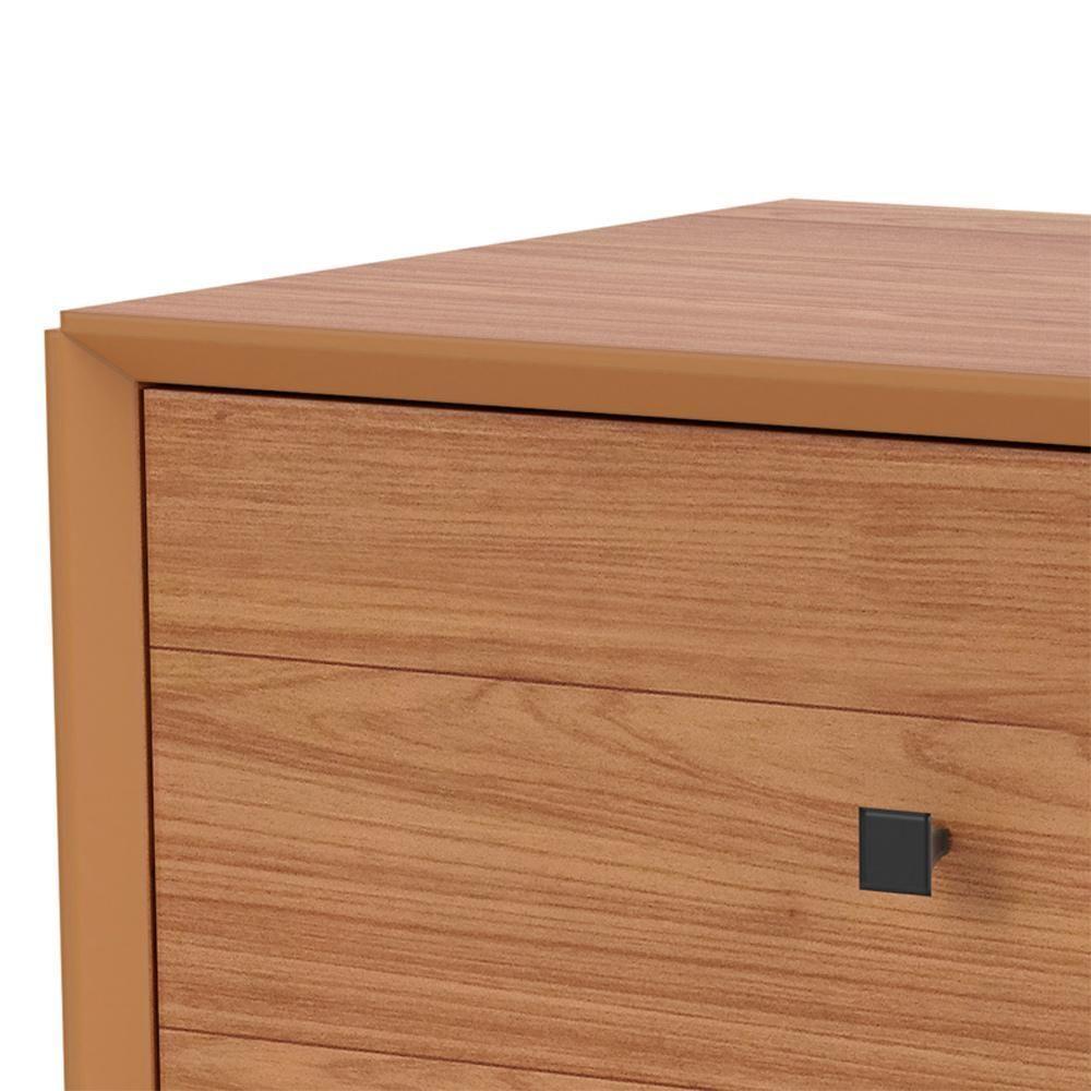 Kit 02 Mesas De Cabeceira 1 Gaveta Pés Palito Kayla D03 Freijó - Lyam Decor - 8