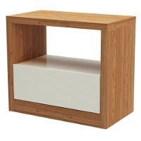 Kit 02 Mesas De Cabeceira Moderna 1 Gaveta Cameron D03 Freijó Off White - Lyam Decor - 6