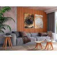 Kit 02 Mesas De Centro E 01 Mesa Lateral Orgânica Selly D03 Off White Freijó - Lyam Decor - 2