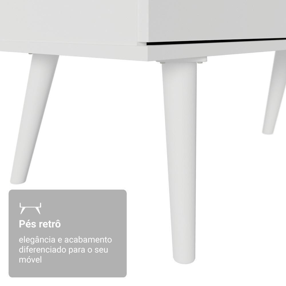 Mesa De Escritório Em L 3 Gavetas Branco Lisboa Madesa Xa Branco - 7