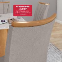 Mesa 0,90 Celebrare Com 4 Cadeiras Apogeu Veludo Liso Capuccino Amendoa Clean/off White - 8