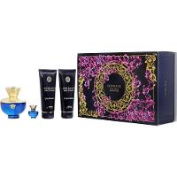 Perfume Feminino Gianni Versace Dylan Blue Edp Spray 100 ml&loção Corporal Gel Banho 5 Mini - 1
