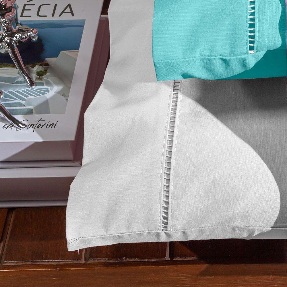 Fronha Avulsa 70cm X 50cm 1 Peça Paris Percal 150 Fios 100% Algodão - Branco - 2