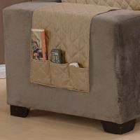 Protetor De Sofá Padrão 4 Lugares Classic 100% Poliéster - Cáqui - 2