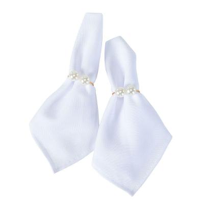 Kit Anel Para Guardanapos Pérola Duplo Grande 4cm X 3cm Argola - Dourado