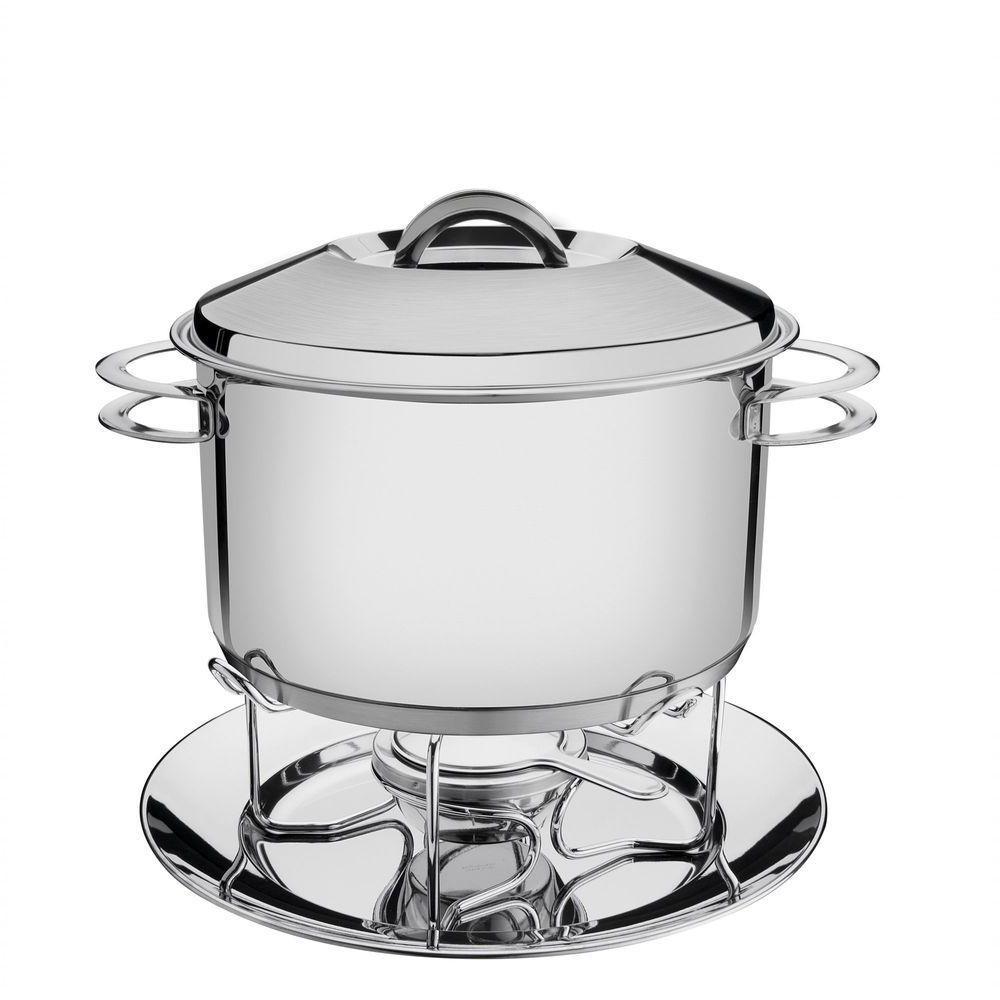 Rechaud Tramontina Solar Em Aço Inox Fundo Triplo Com Fogareiro E Tampa De Inox 7,8 L Tramontina - 2