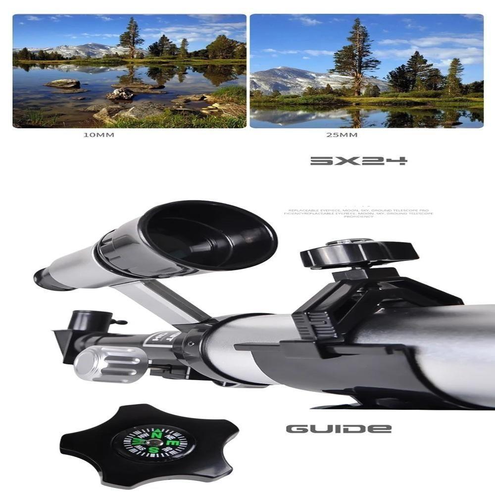 Telescopio Astronomico 60x Completo Refrator Com Tripe - 3