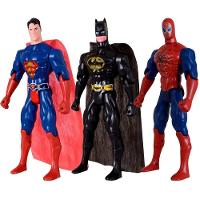 Kit Trio Brinquedos De Batmam Homem Aranha Super Homem 29cm - 1