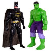 Kit Dupla De Heróis Incrível Hulk Batmam Traje Articuláveis - 1
