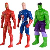 Kit Trio Brinquedos Hulk Capitão America Homem De Ferro 29cm - 1