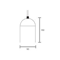 Lustre Pendente Taschibra Mug Mini E27 Bivolt Preto 02110291-18 - 3