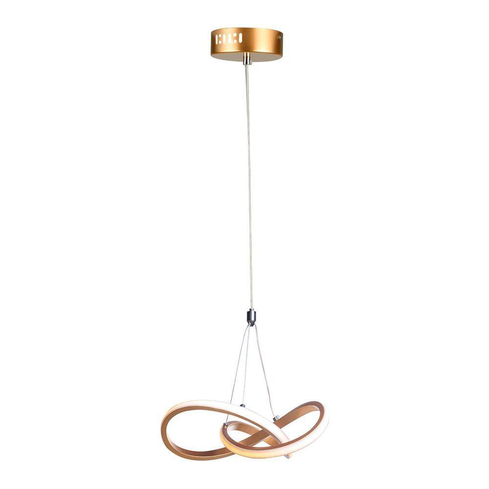 Lustre Pendente Taschibra Dubai Led Bivolt Dourado 3000k Luz Amarela 15050997 - 1