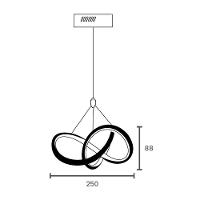 Lustre Pendente Taschibra Dubai Led Bivolt Dourado 3000k Luz Amarela 15050997 - 3