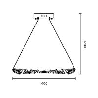 Lustre Pendente Taschibra Revolve Led Bivolt Dourado 3000k Luz Amarela 15051013 - 4