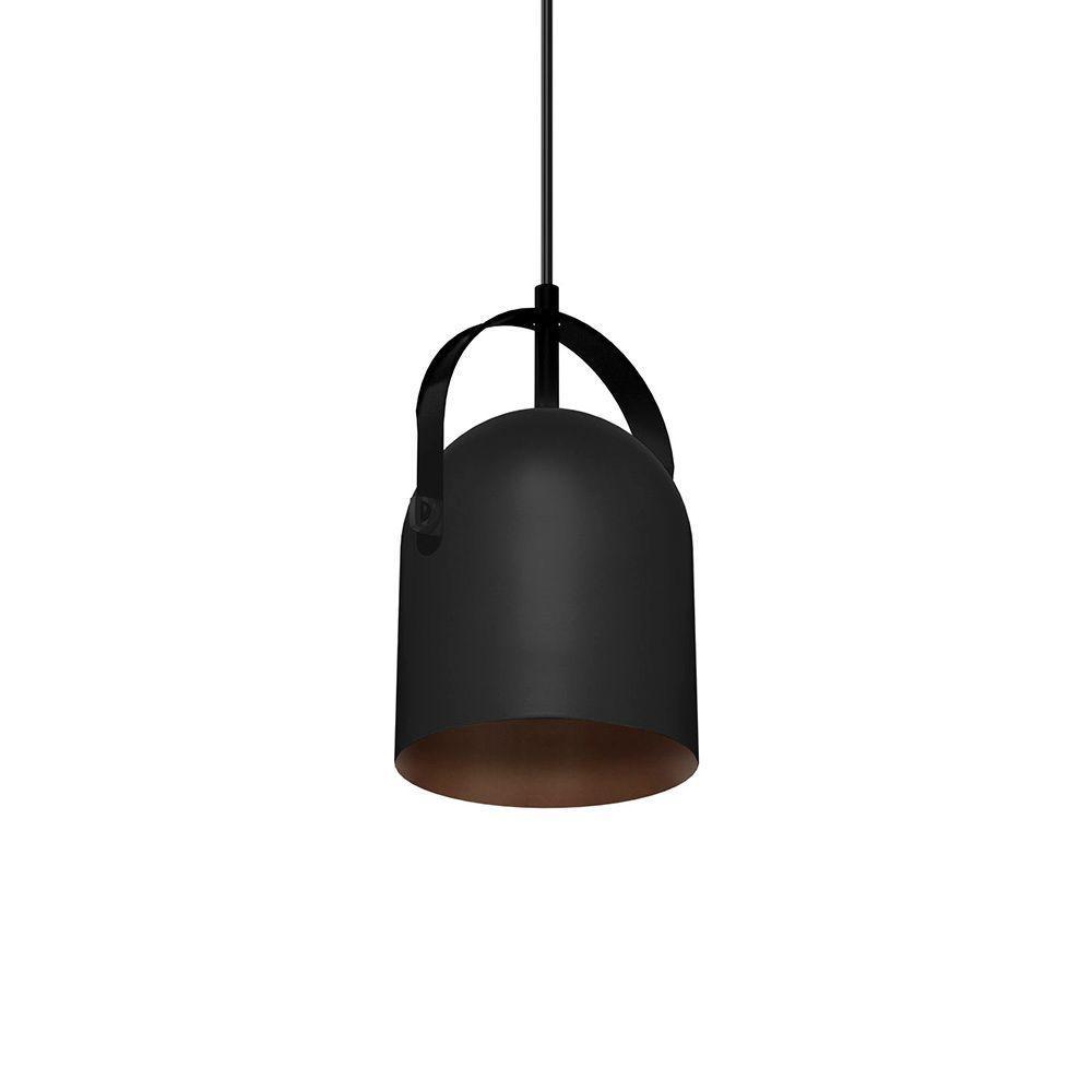 Lustre Pendente Taschibra Bell E27 Bivolt Preto / Cobre 02110278-35 - 2
