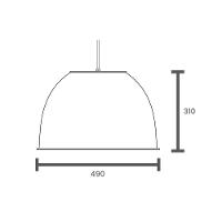 Lustre Pendente Taschibra Prismática Td 920/19 E40 Bivolt Branco 02110041-01 - 3