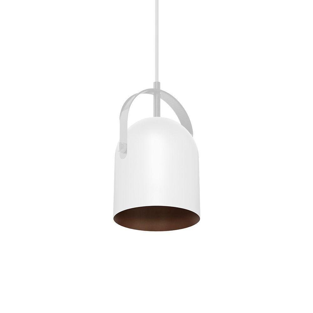Lustre Pendente Taschibra Bell E27 Bivolt Branco / Cobre 02110278-34 - 2