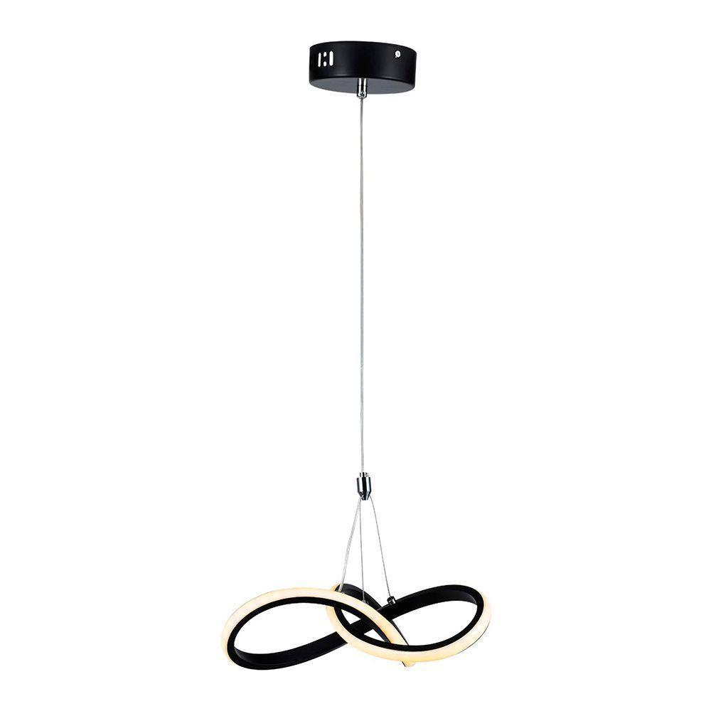 Lustre Pendente Taschibra Dubai Led Bivolt Preto 3000k Luz Amarela 15050996 - 1