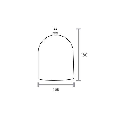 Lustre Pendente Taschibra Mug E27 Bivolt Branco 02110253-01