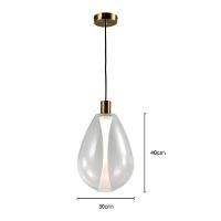 Lustre Pendente Skylight Thunder 4042 G Led Bivolt Dourado / Transparente Ky-4042tg - 4