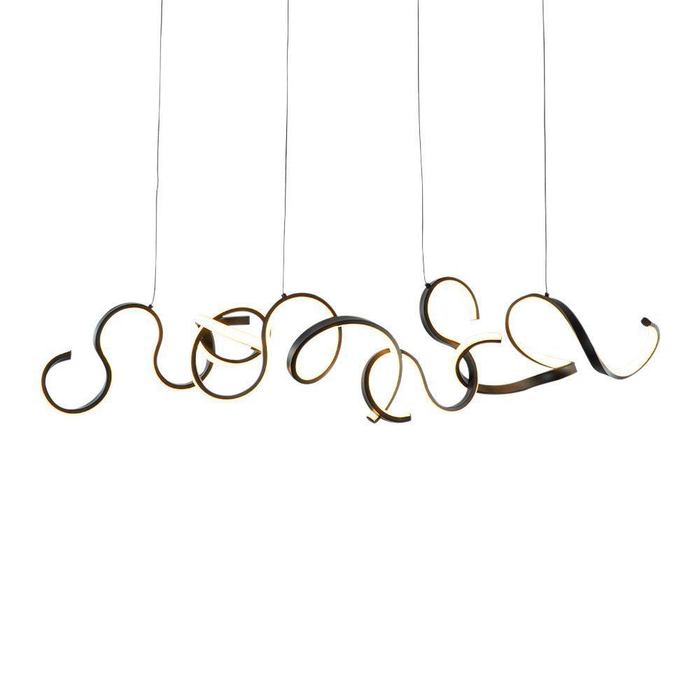 Lustre Pendente Taschibra Toronto Led Bivolt Preto 3000k Luz Amarela 15051084 - 1