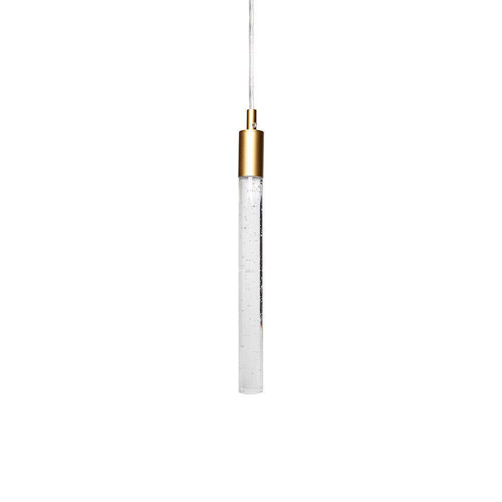 Lustre Pendente Taschibra Zaira Led Bivolt Dourado 3000k Luz Amarela 15051003 - 2