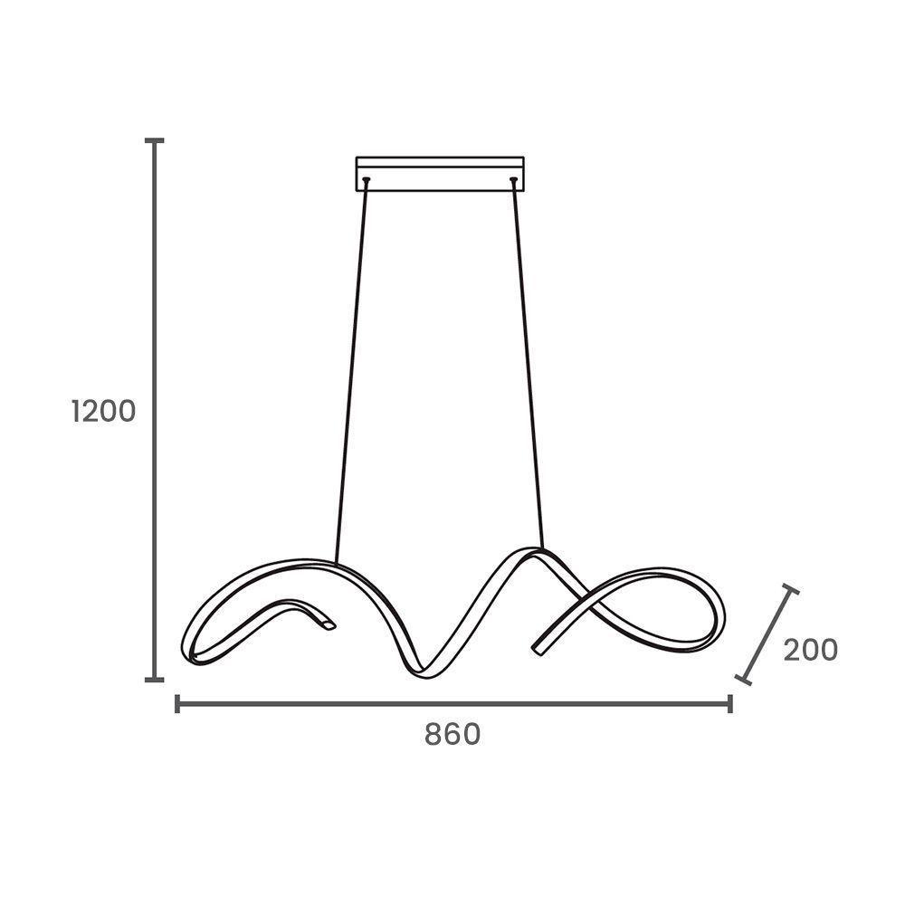 Lustre Pendente Taschibra Londres Led Bivolt Dourado 3000k Luz Amarela 15051070 - 4