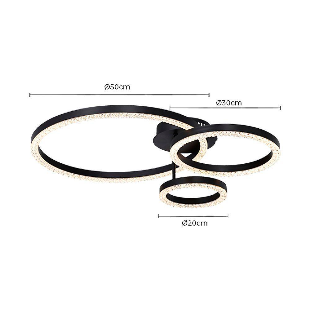 Plafon Skylight Holly 4003 Led Bivolt Preto - 3