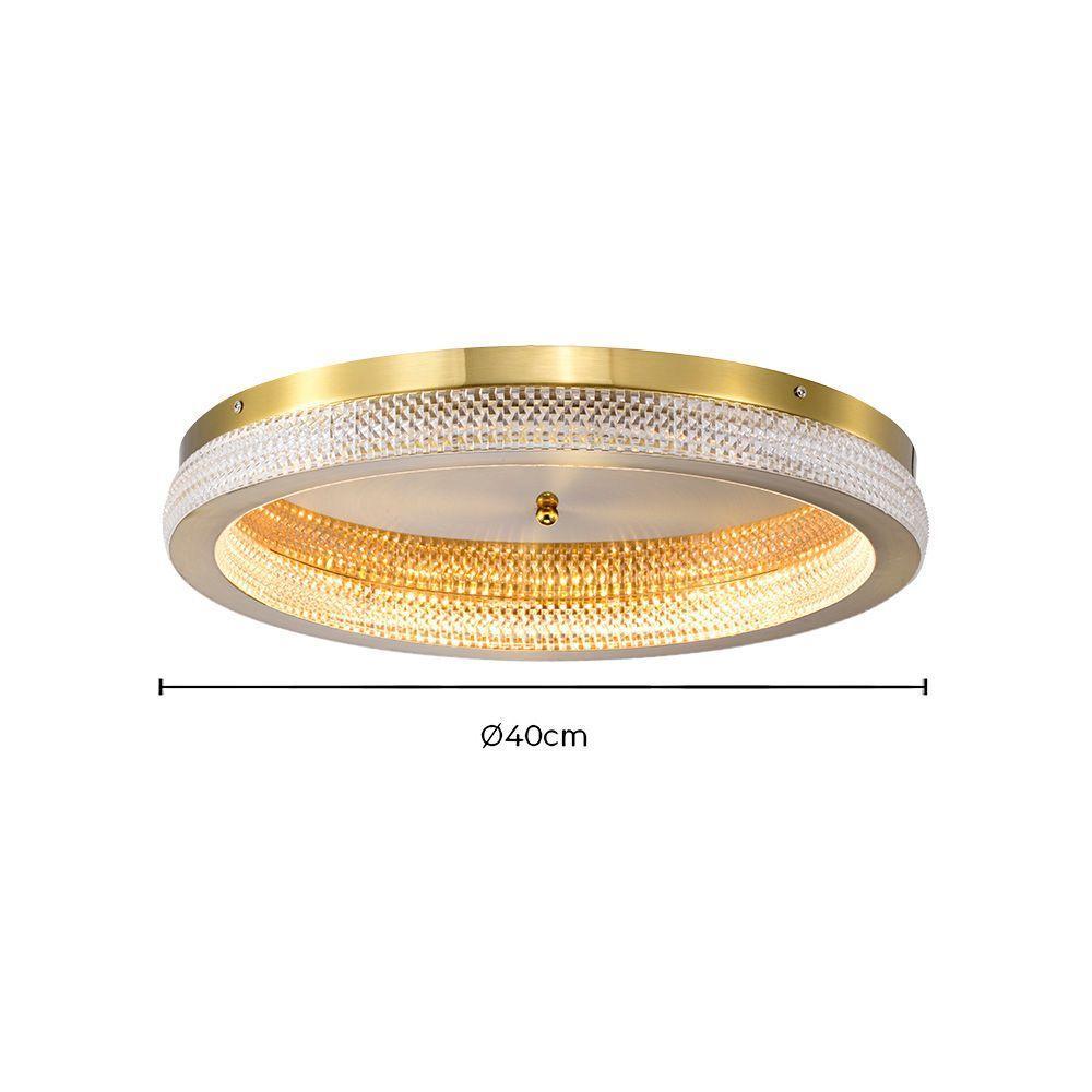 Plafon Skylight Queensland 4006 Dourado Led Bivolt Dourado - 4