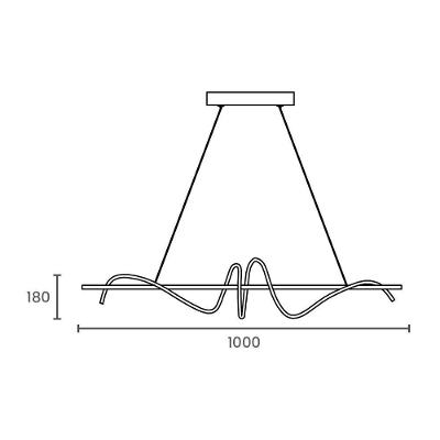 Lustre Pendente Taschibra Union Led Bivolt Preto 3000k Luz Amarela 15051048