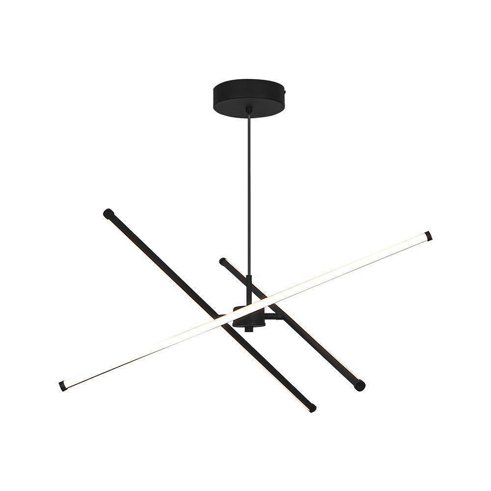 Lustre Pendente Taschibra Pole Led Bivolt Preto 6500k Luz Branca 15051092 - 1