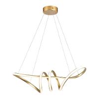 Lustre Pendente Taschibra Loop Led Bivolt Dourado 3000k Luz Amarela 15051051 - 1