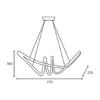 Lustre Pendente Taschibra Loop Led Bivolt Dourado 3000k Luz Amarela 15051051 - 2