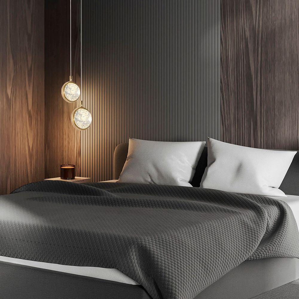 Lustre Pendente Taschibra Celeste Led Bivolt Dourado 3000k Luz Amarela 15051006 - 5