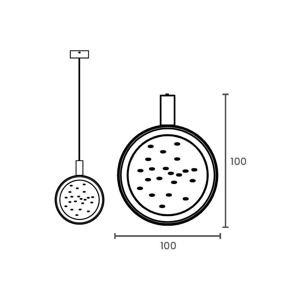 Lustre Pendente Taschibra Celeste Led Bivolt Dourado 3000k Luz Amarela 15051006 - 6