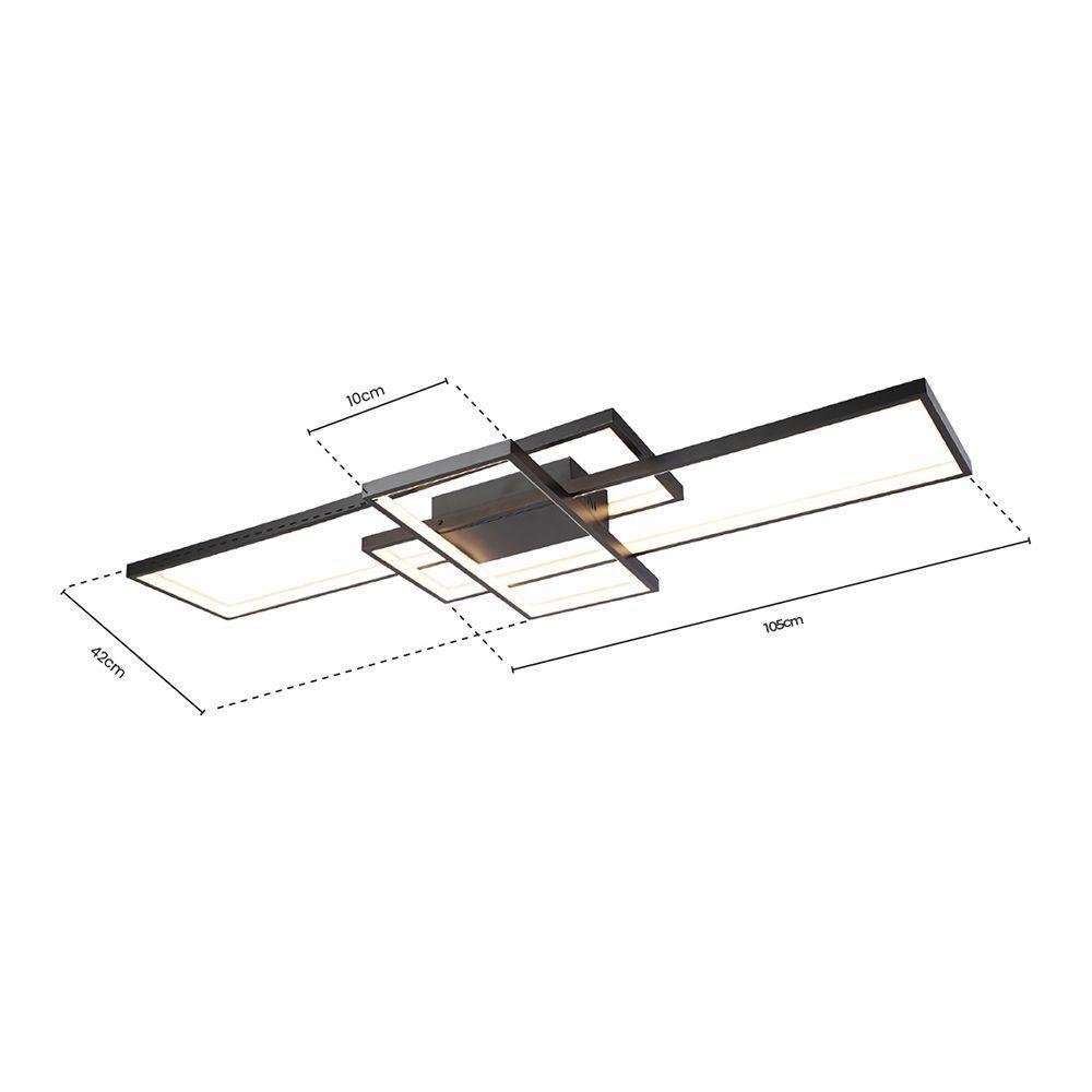 Plafon Skylight Puzzle 3072 Led Bivolt Preto - 3