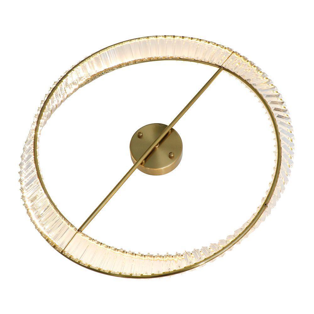 Plafon Skylight Domino 4022 Dourado Led 80cm Bivolt Dourado/transparente Sky-4022 - 1