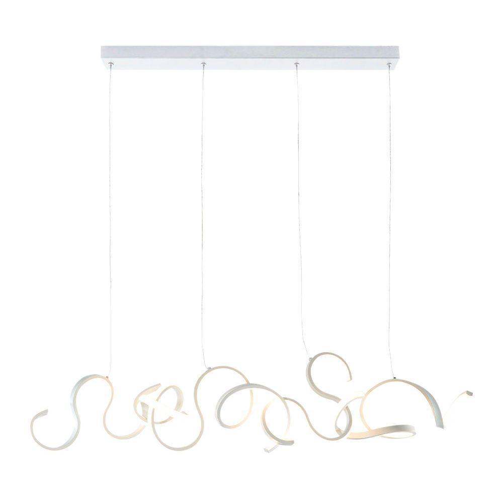 Lustre Pendente Taschibra Toronto Led Bivolt Branco 3000k Luz Amarela 15051085 - 1