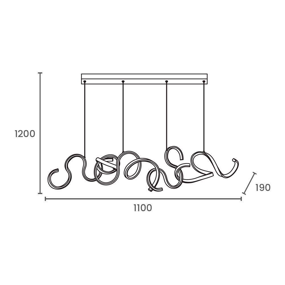 Lustre Pendente Taschibra Toronto Led Bivolt Branco 3000k Luz Amarela 15051085 - 4