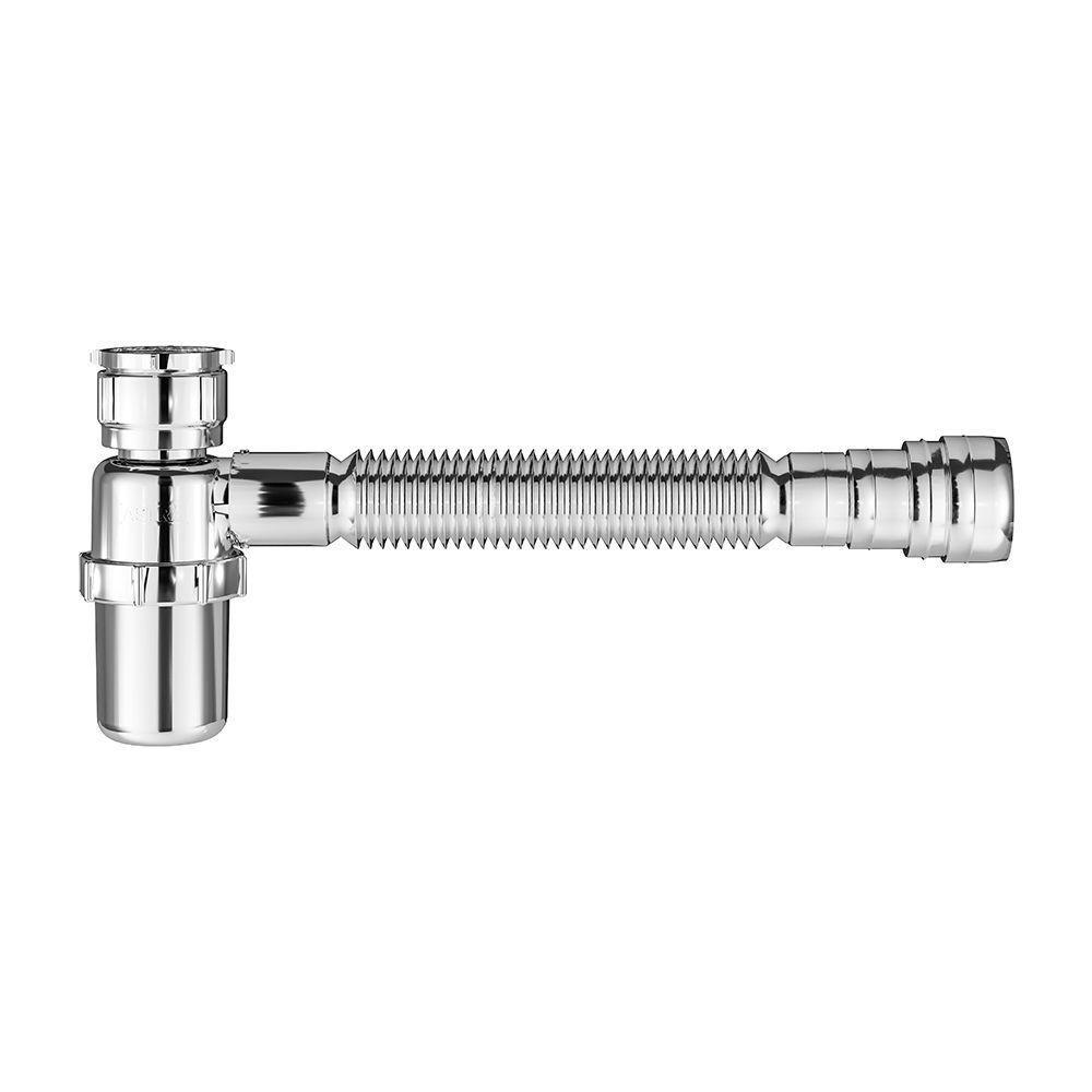 Sifão Sanfonado Extensível Astra Ssuc2 Com Copo 49cm Cromado Universal - 1