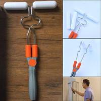 Rolo De Pintura Articulavel Duplo Pincel Magico Canto Moveis Portao Parede 2 Em 1 Dobravel Com 4 Espumas - 2