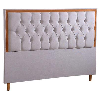 Cabeceira King Luxo Diamante Linho Mac Interiores Cru