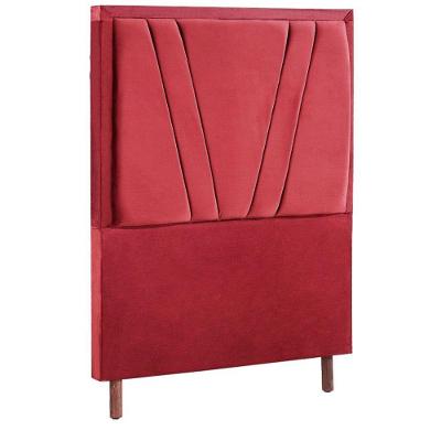 Cabeceira Solteiro Luxo Moscou Veludo Mac Interiores Vermelho