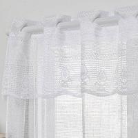 Cortina Para Cozinha Renda Flores Para Varão Simples 1,20m X 2,50m - 3