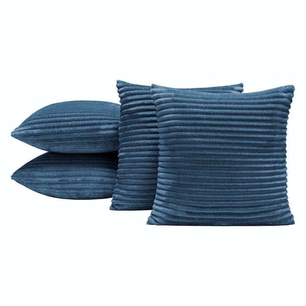 Kit 04 Almofadas Cheias Velvet Bariloche 45cm X 45cm - Marinho - 1