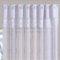 Cortina Para Cozinha Bella Janela Renda Com Bandô 2,20m X 1,25m - Branca - 2