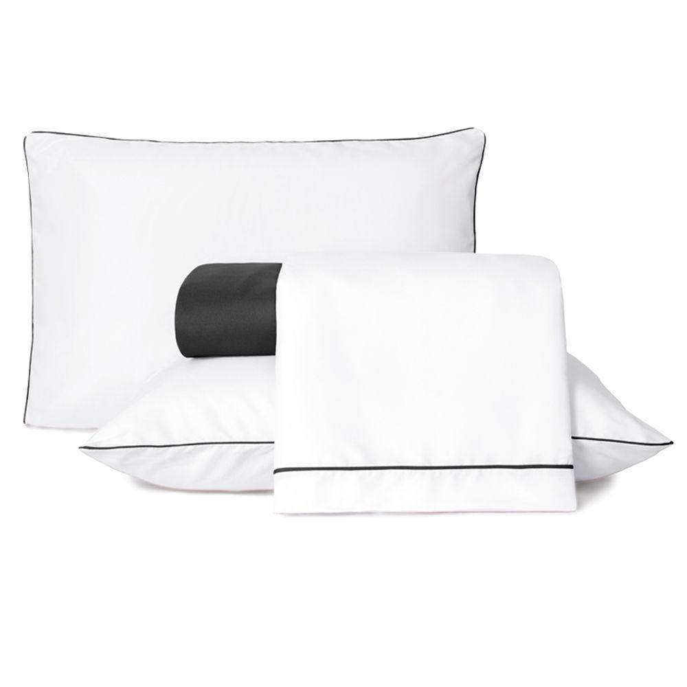 Jogo De Lençol Queen Linea Micropercal 200 Fios 4 Peças - Preto - 1