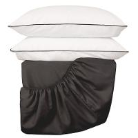 Jogo De Lençol Casal Padrão Linea Micropercal 200 Fios 3 Peças - Preto - 1