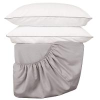 Jogo De Lençol Queen Linea Micropercal 200 Fios 3 Peças - Cinza - 1