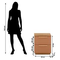 Kit 2 Mesa De Cabeceira 2 Gavetas 50 Cm Dub 50019 Nature Camarim Vlr